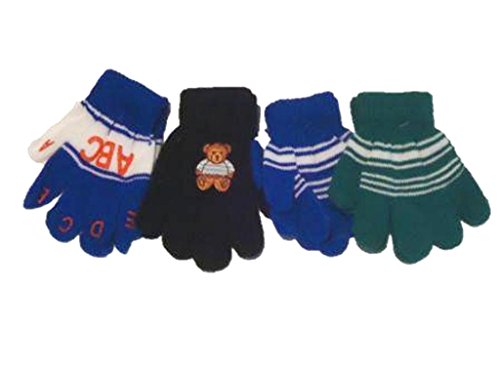 Set of Four Pairs of One Size Magic Stress Gita Gloves for Infants Ages 1-3 Years