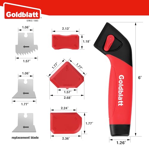 Goldblatt Caulk Remover Tool, Grout Removal Tool, Caulking Tool, Silicone Caulking Tool Kit, Sealant Finishing Tools for Sink Joint Bathroom Kitchen Floor - Image 5