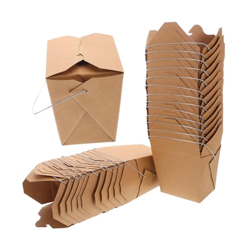 VALICLUD 50 Stück Chinesische Papiereimer mit Griff