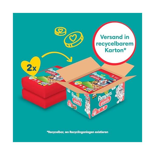 Pampers Windeln Superhelden Pants Größe 4 (9-15kg) Baby-Dry, Maxi mit Stop- und Schutz Täschchen – Bild 3