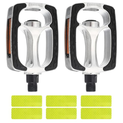 City Trekking Bicycle Pedals, Aluminium Alloy, Non-Slip with Reflectors