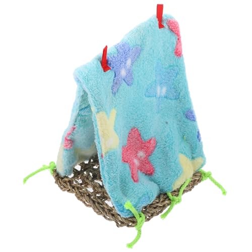 Kisangel Woven Birds Tent for Parrots Creative Triangle Sleeping Bed Nest Durable and Chic Design Random Color Style for Pet Birds to Rest and Play Random Color