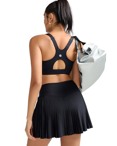 RUNNING GIRL Sports Bra for Women High Support,Adjustable Straps High Impact Sports Bras with Sewn in Pads3