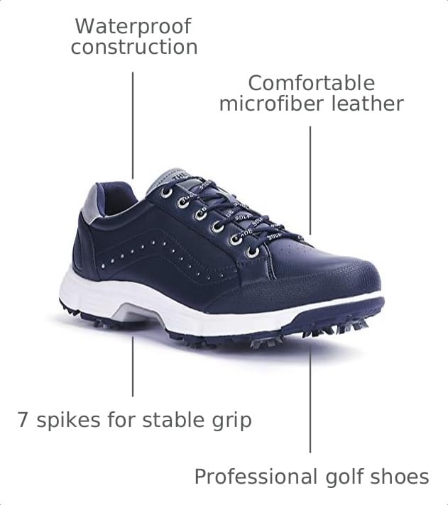 Image of THESTRON 2021 Men Golf Shoes Professional Spikes Golf Sport Sneakers Waterproof Mens Trainers Golfing