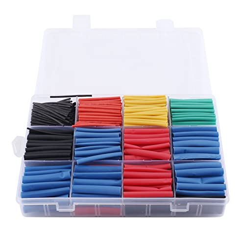 Kufughty 850PCS Tubo TermorretráCtil una Juego 2:1 Tubo TermorretráCtil Tubo TermorretráCtil Combinaciones