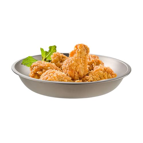 CGACCSD Platos De Titanio Para Camping - Platos Metálicos Apilables Para Comer,Cubertería Ligera para Comer Almacenamiento Cocina Viajes Cena Alimentos