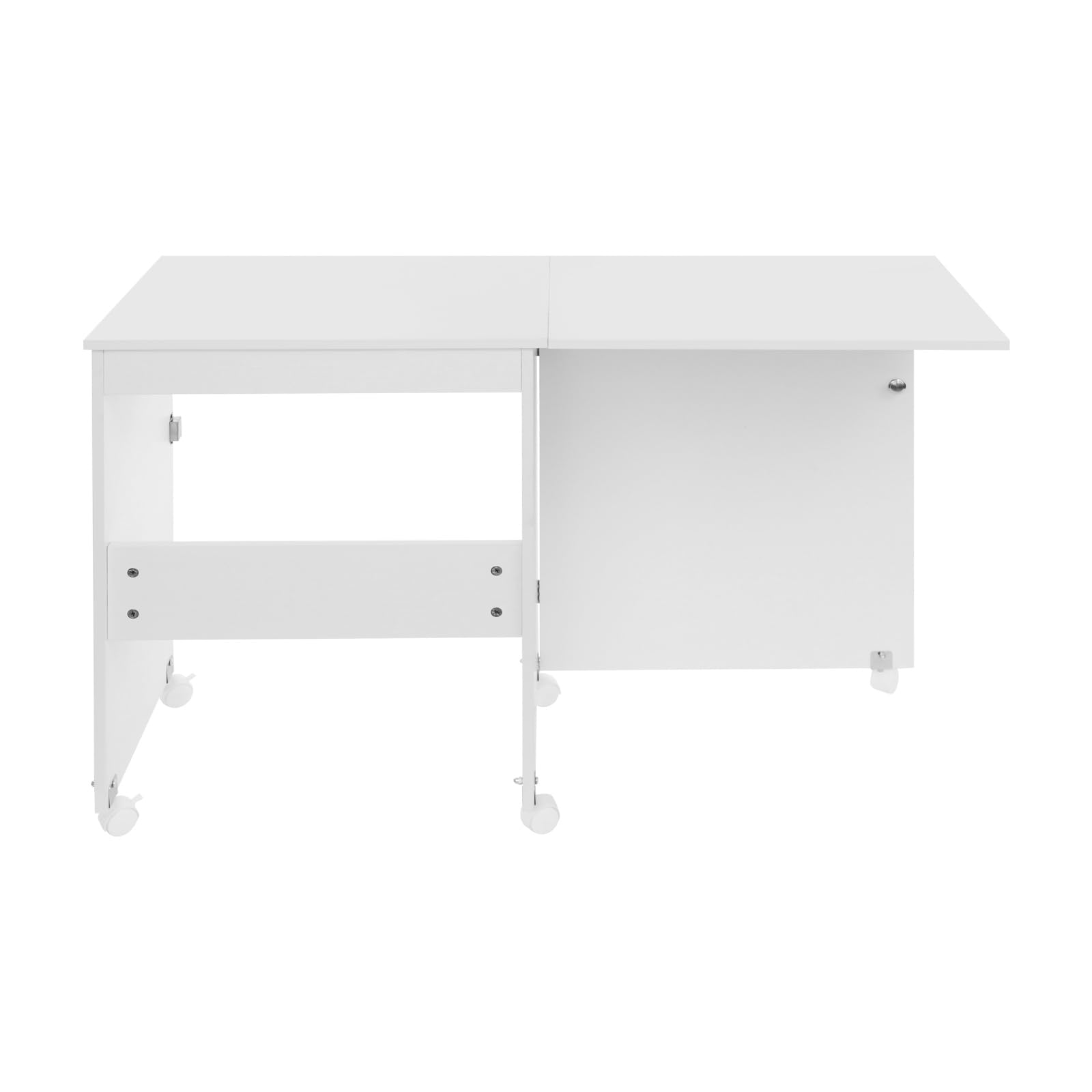Table à coudre pliable avec portes magnétiques, table 2 en 1 pour machine à coudre avec roulettes, 119 x 40,6 x 80 cm, table multi-usages, armoire à coudre mobile, armoire de machine à coudre en bois