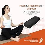 Gurus Super Soft & Firm Yoga Bolster Pillow - Lightweight, Easy to Carry with Handles - Rectangular, Machine Washable Cover - Image 4