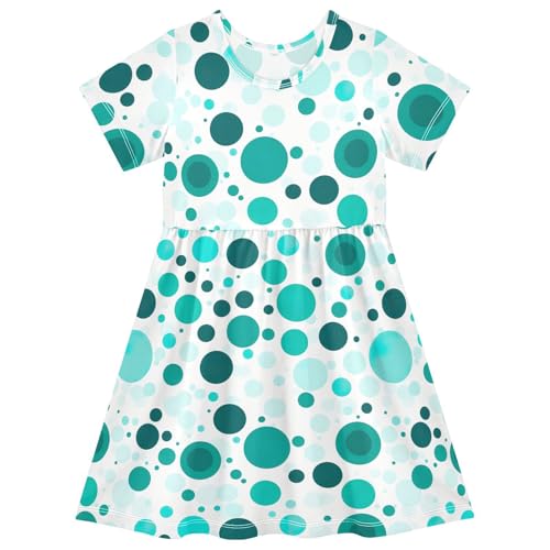 Emelivor Girls Dresses Toddler Short Sleeve Summer Outfits 2T