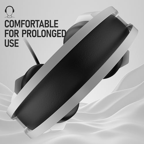 Image of TAG Gamerz Titan RGB White Over-Ear Gaming Wired Headphone | Soft Ear Cups | 50mm Neodymium Driver | 3.5mm Audio | 2m Cable | Flexible Mic for Calling | Suspension Headband | 3.5mm + USB Connector