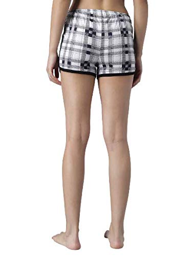 Image of KOTTY Cotton Printed Women's Night Shorts (WhiteBlue,34)