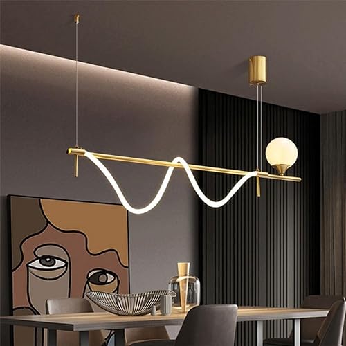 Suspension LED longue de table pour éliminer les zones d'ombre dans la salle à manger