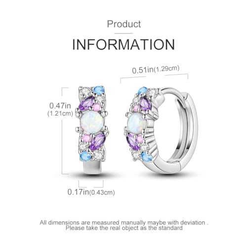 NARMO 925 Sterling Silver Hoop Earrings for Women Cubic Zirconia Huggie Hoop Earrings Butterfly Earrings Small Sliver Hoops3