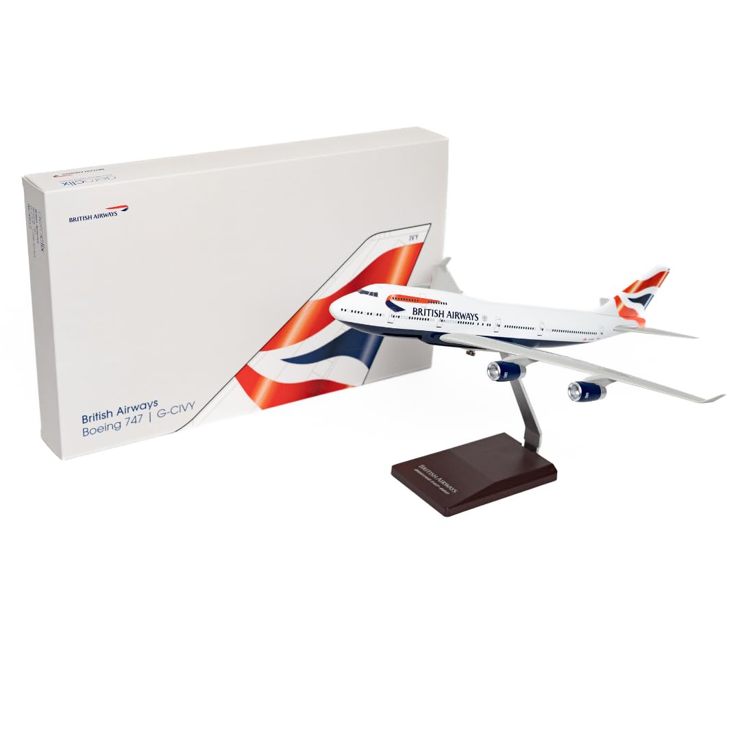 AeroClix British Airways Model Plane Boeing 747-400 with G-CIVY