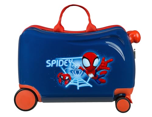 Spiderman Reis Trolley Ride-On, Multicoloured, Hard Shell Trolley With Swivel Castors - 3