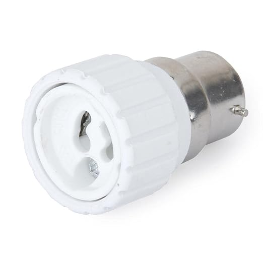 GlobalNiche LED Halogen CFL Light Bulb Lamp Adapter B22-GU10 Bayonet Socket Converter