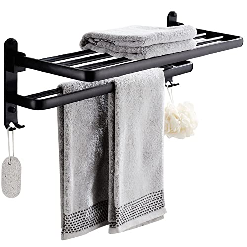 Rails serviettes haut de gamme en aluminium noir mat style européen raffiné