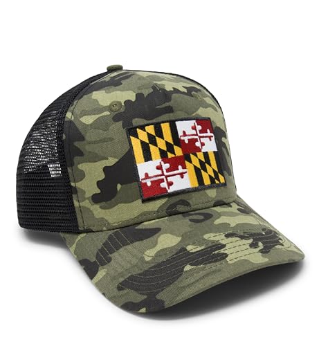 Image of International Tie State Hat for Men and Women, Adjustable Snapback Trucker Baseball Cap with Embroidered Patch