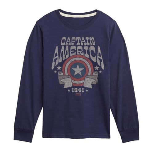 Marvel Captain America - Band - Toddler and Youth Long Sleeve Graphic T - Shirt