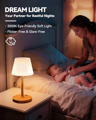 SAIWEYA Outdoor Waterproof Shower Lamp, 5200mAh Cordless Rechargeable Table Lamp with Touch Dimming, IP65 Wireless LED Night Light for Patio, Camping, Bathroom, Restaurant & Kitchen SAIWEYA Outdoor Waterproof Shower Lamp, 5200mAh Cordless Rechargeable Table Lamp with Touch Dimming, IP65 Wireless LED Night Light for Patio, Camping, Bathroom, Restaurant & Kitchen - Image 6