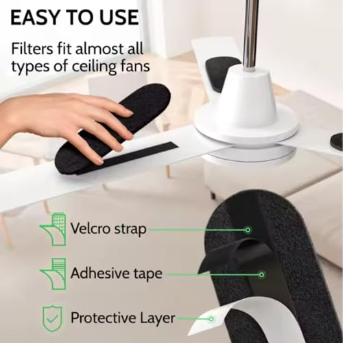 image for Generic 10 Pack Ceiling Fan Blade Filters with Coconut Shell Activated