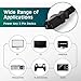 Elecan 3-Prong Replacement Power Cord 10 Ft/2 Pack, Heatproof Flexible Durable AC Device Power Cable for Appliance, Computer, TV, Monitor, Printer, ETL Listed 18AWG 125V 10A, with Ties