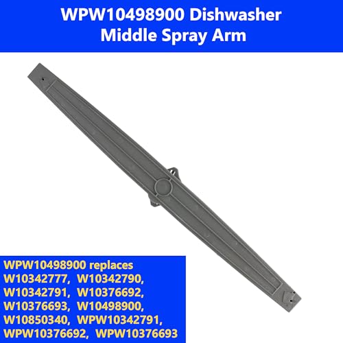 Image of W10837249 Lower Spray Arm & WPW10498900 Middle Spray Arm & WPW10327455 Upper Spray Arm Kit - Compatible with Whirlpool Kenmore Maytag KitchenAid Dishwasher Models