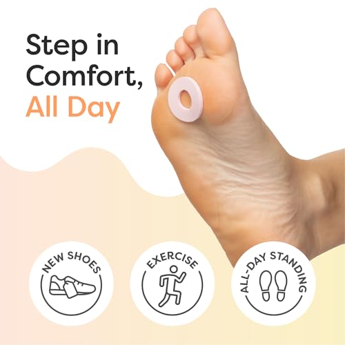 Image of ZenToes Callus Cushions | Water-Resistant Self-Stick Adhesive Corn Pads | Foot, Heel, & Toe Discomfort Relief | Soft Foam for Friction Protection | Ideal for Active Lifestyles | 144-Pack