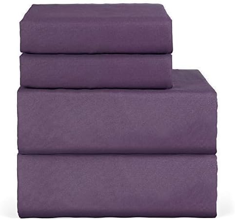 OAKOME Bed Sheets Set,1800 Thread Count Soft Bedding Set with 100% Polyester,Hypoallergenic,Wrinkle & Fade Resistant Bed Sheets (Purple Iris, Queen)