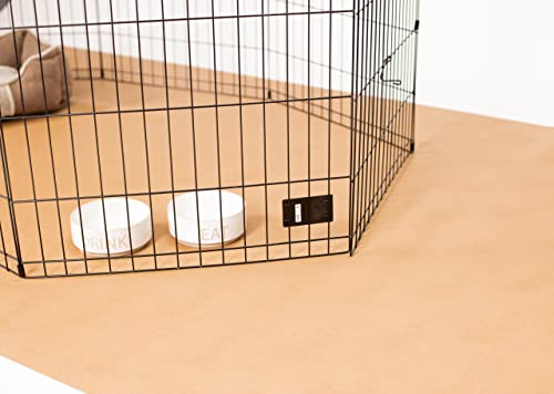 G-Floor for Pets Levant Texture Protective Vinyl Floor Covering for Hardwood, Concrete, and Low-Pile Carpet - 8.5ft x 22ft Sandstone