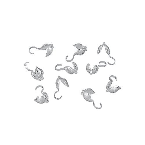 Leaf Design Calottes PK10 Argenté 4 x 9 mm