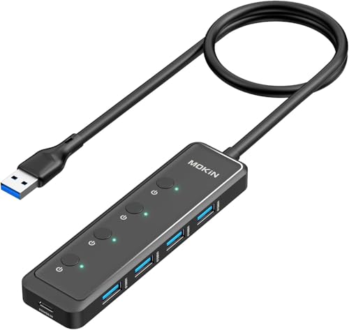 Image of USB C to USB C Hub Multiport Adapter,USB C Splitter Dual Monitor (Jet Black)