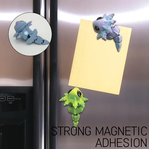 4 Imánes de Salamandra 3D Articulados para Refrigerador miniatura 4