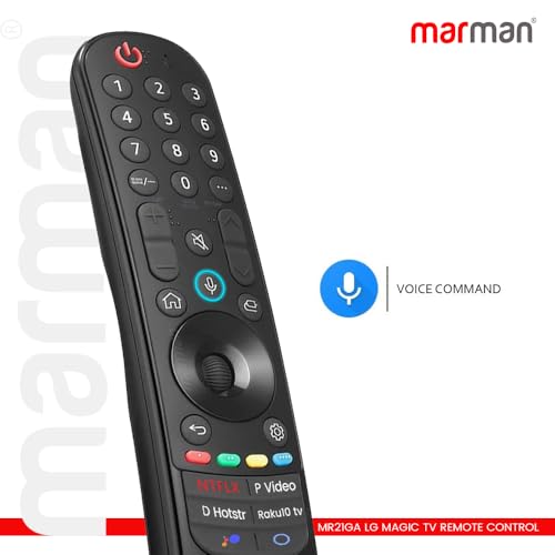 Image of marman Fit for Lg Magic Smart Tv Remote Original MR21GA Model Suitable for UHD OLED QLED 4K 8K WebOS NanoCell Television with Point-and-Click Functionality and Voice Command - Pairing Must !