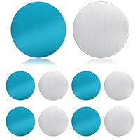 Quilax 10 Stk Metallplättchen Selbstklebend,4cm Runde Metallplättchen,Selbstklebend Metallscheiben,Edelstahl Magnetische Klebestreifen,für Magnetische LED-Leuchten,Unterbauleuchten,MagnetHandyhalter