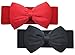 Produktbild Meta-U, Breiter, elastischer Gürtel für Damen., Black Bow & Red Bow, Einheitsgröße