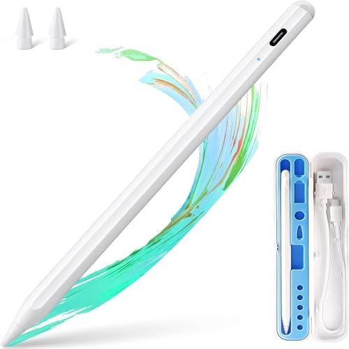 iPad Kalem – Apple Pencil Alternatifi iPad Pencil | USB-C Hızlı Şarj, Palm Rejection, 8 Saat Pil | iPad 6-10, Air, Pro, Mini Uyumlu, 2 Yedek Uç - Görsel 1