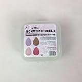 Spjyzeng Sponges used for applying make-up 4-Piece Beauty Sponge Set (Suitable for Foundation, Loose Powder, Liquids, and Creams) — Includes Storage Case