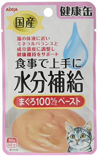 国産 健康缶パウチ 水分補給 まぐろペースト 40g×12個セット 猫 40グラム