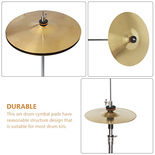 Vaguelly 10 Pcs Drum Cymbals Felt Pads Cilindro Cymbal Substituição Felts Pad Sleeves Drum Material