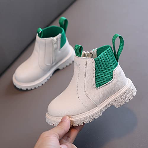 Boys Girls 𝐂helsea Boots 𝐖aterproof Lace Up Kids Cowboy Boots Toddler Boots Elastic Mouth Slip on Ankle Boot3