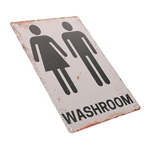 Alipis Retro Vintage Washroom Gehsteigschild