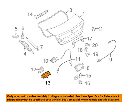 BMW Boot lid/Tailgate Push Button OEM E90 E91 328i M3