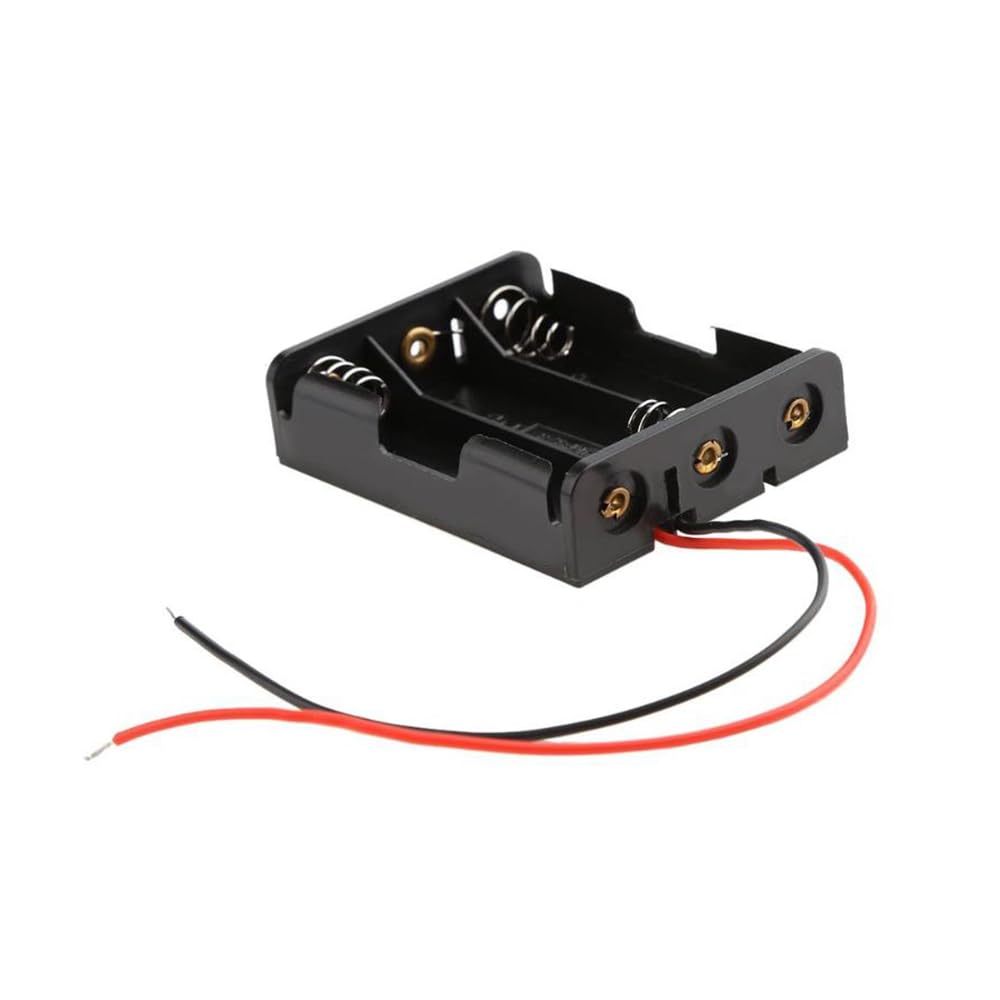 YFFSFDC 単3電池用 電池ケース 2個セット 1.5V 3本 単三 ボックス ホルダー リード線付き バッテリーケース バッテリーボックス - 5