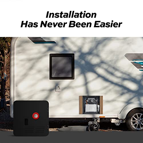 FOGATTI 18\" x 18\" RV Water Heater Replacement Door Kit - Black | External Access Panel for RV Tankless Water Heaters Only