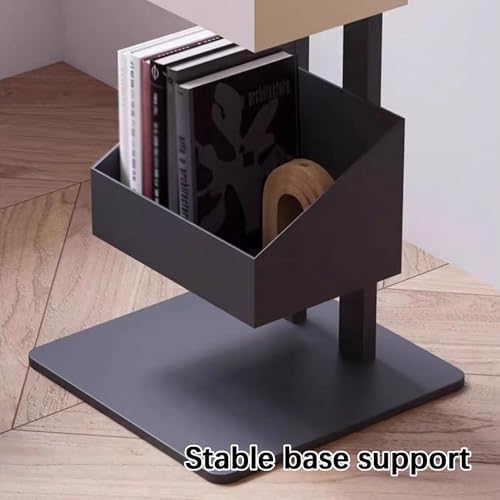 Stylish Industrial Corner Bookshelf - Metal Frame Storage Unit, Modern Display Shelf for Living Room, Home Office & Bedroom, Perfect Plant Stand & Corner Bookcase Organizer