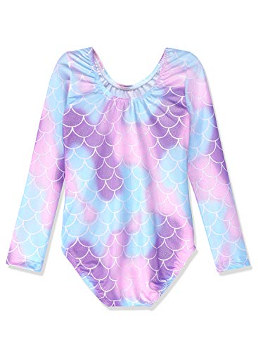 HOZIY Gymnastics Leotards for Girls Unicorn Pink Purple Sparkly Dancewear Activewear Quick Dry