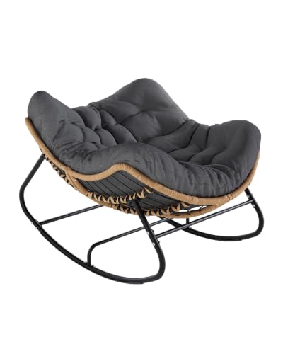 SWITTE Outdoor Rocking Papasan Chair