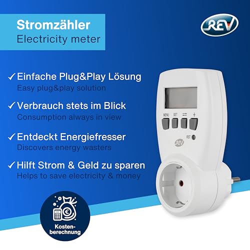 Rev Misuratore Costi Corrente Digital Compact Bianco - 2