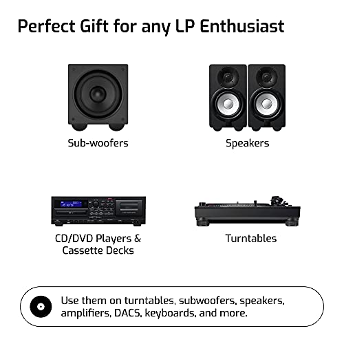 1.5” Bigfoot Isolation Feet - Non Adhesive Rubber Stoppers - 4 Pack Non-Skid Rubber Bumpers For Turntable Isolation - Anti Vibration Pads - 50 Duro #TOP6